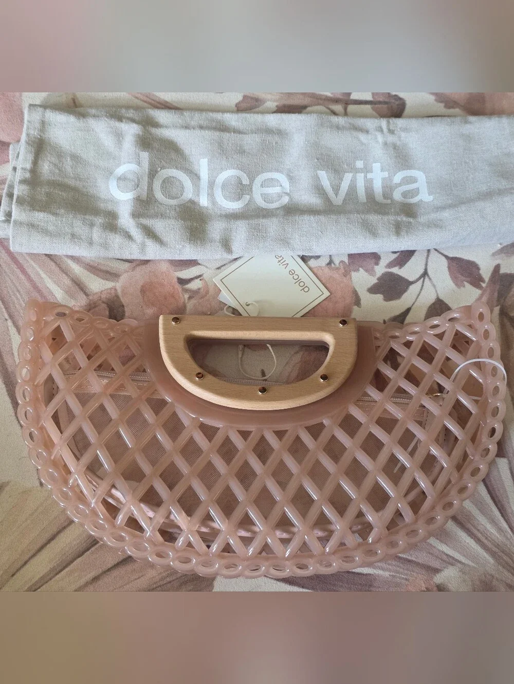 Dolce Vita Solandra Jelly Clutch - Blush Pink